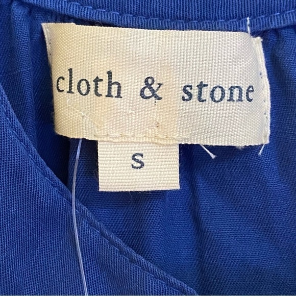 Cloth & Stone New Womens Size Small Blue Tencel Lyocell Wide Leg Jumpsuit - Picture 4 of 5